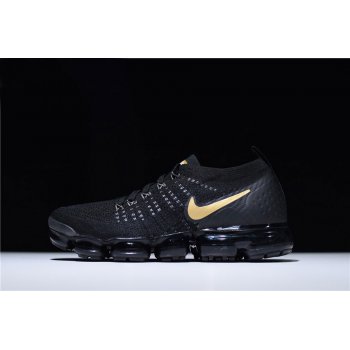 Nike Air VaporMax 2.0 Flyknit Black Gold Running Shoes Shoes